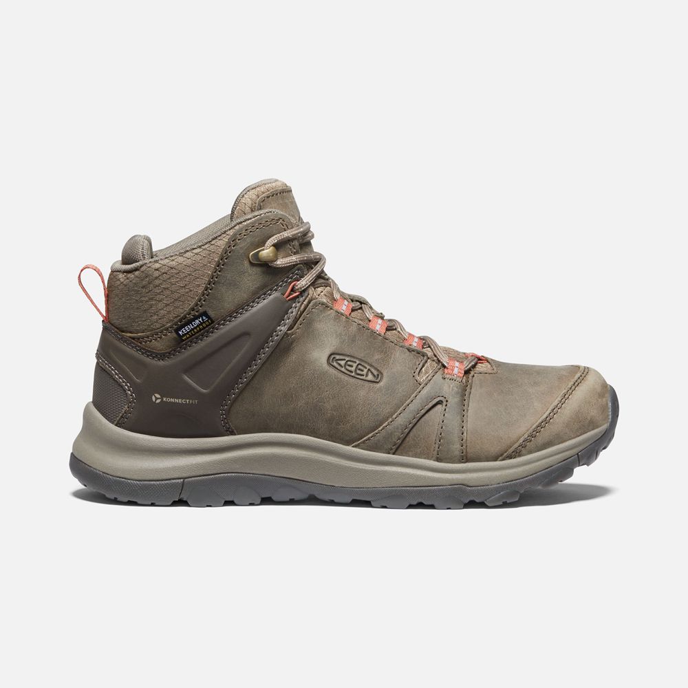 Keen Laarzen Dames Bruin - Terradora Ii Leern Waterproof - 15693-UBWH